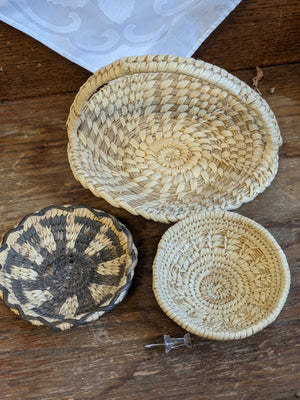 Native American grass-weave mini-baskets