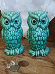 Vintage Blue Owl salt & pepper shakers