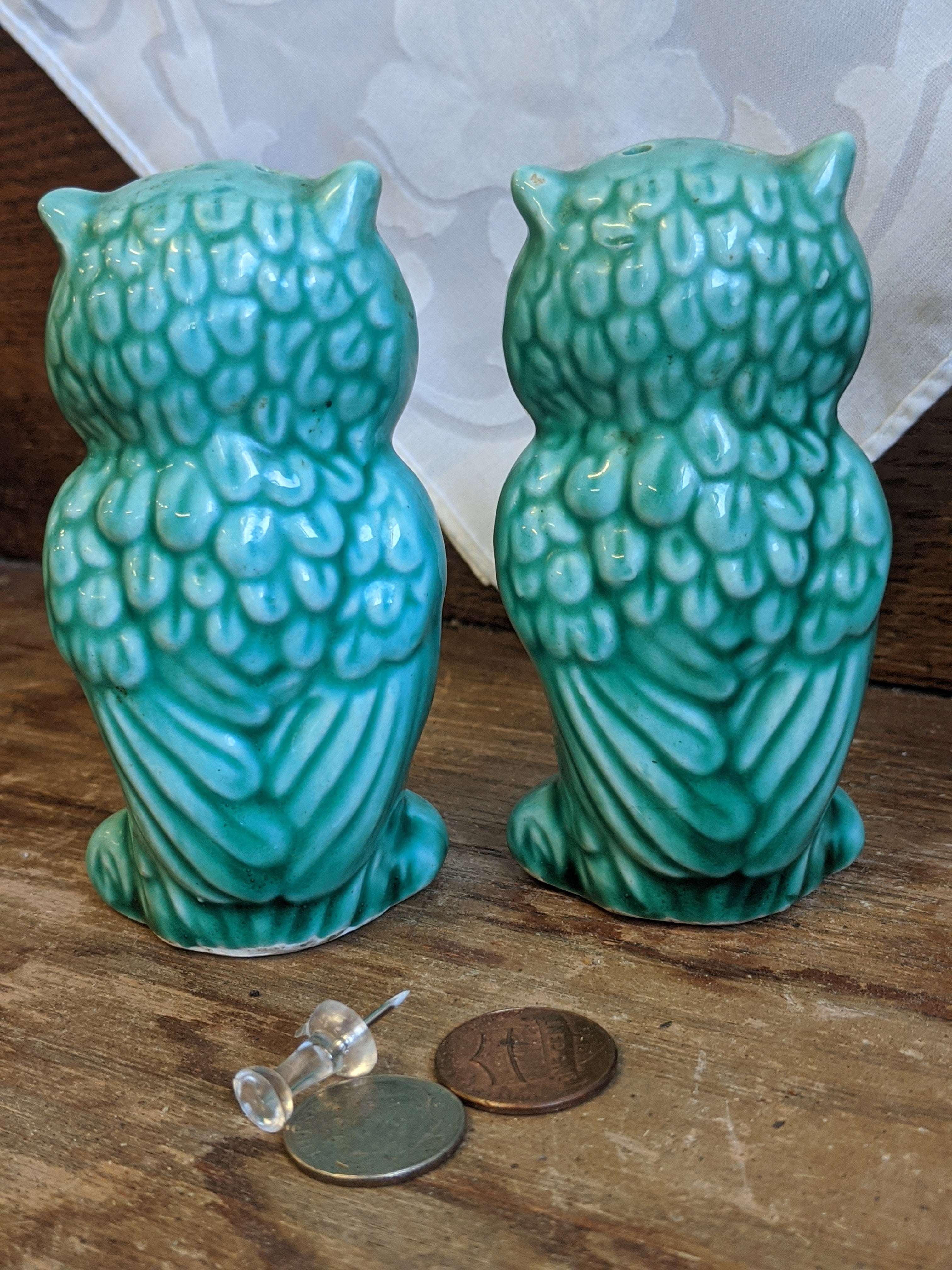 Vintage Blue Owl salt & pepper shakers