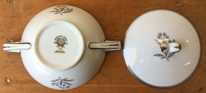 Noritake Bessie 5788 sugar bowl/biscuit dish with 2 handles and lid