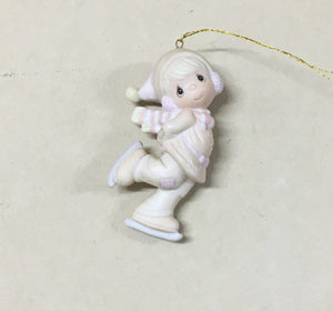 Precious Moments "Dropping In For Christmas" figurine, 1982