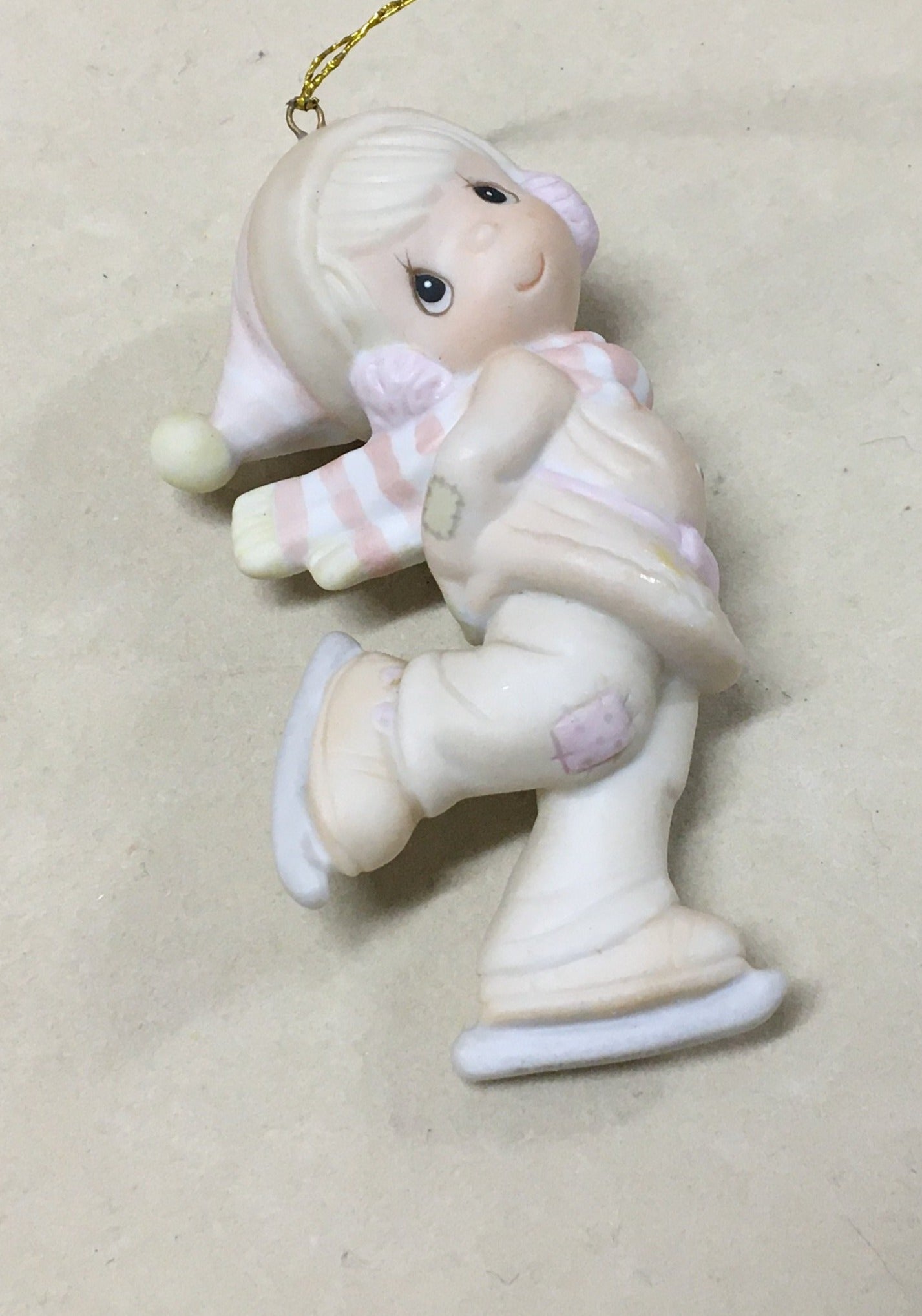 Precious Moments "Dropping In For Christmas" figurine, 1982