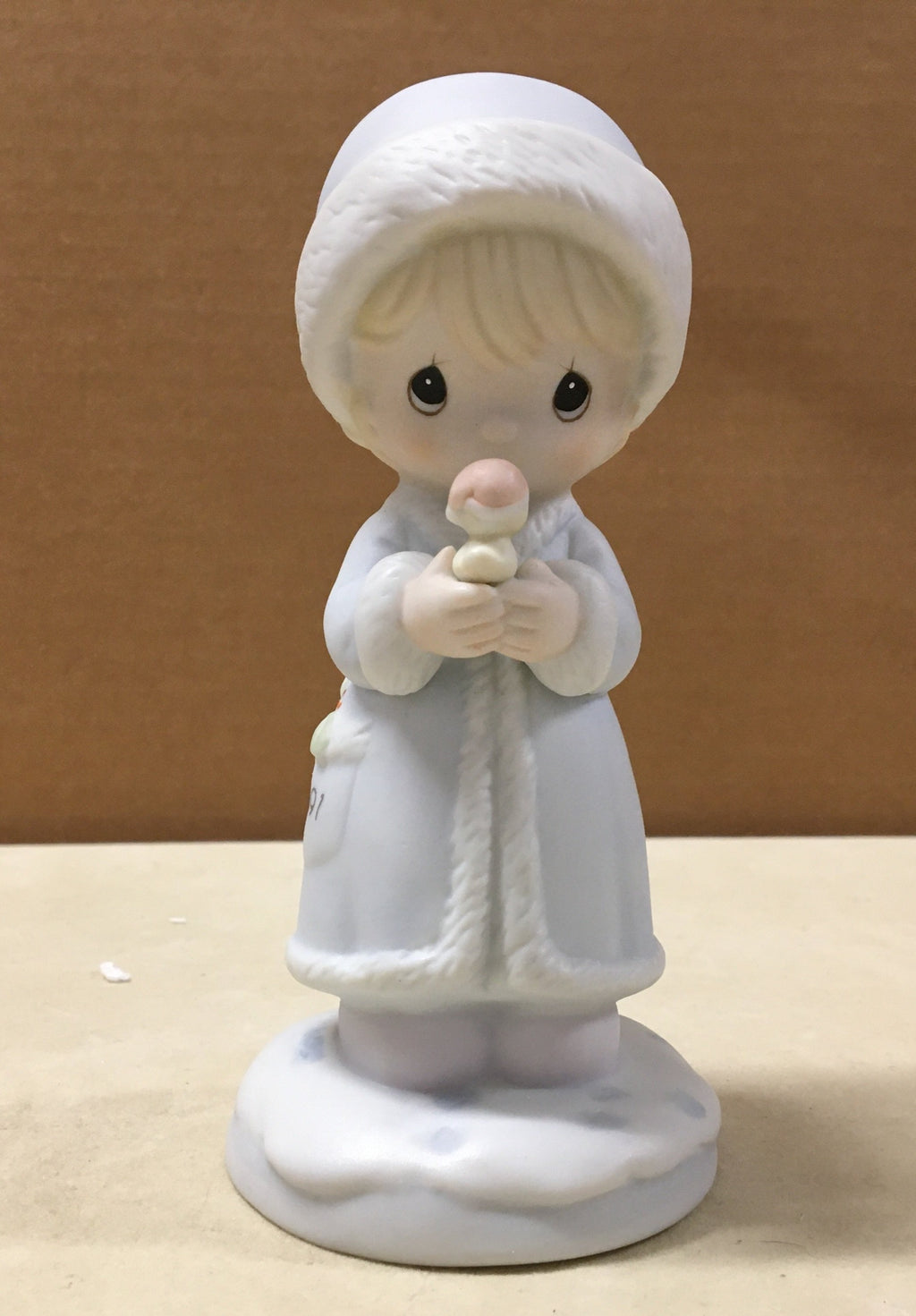 Enesco Precious Moments "May Your Christmas Be Happy" figurine, 1991